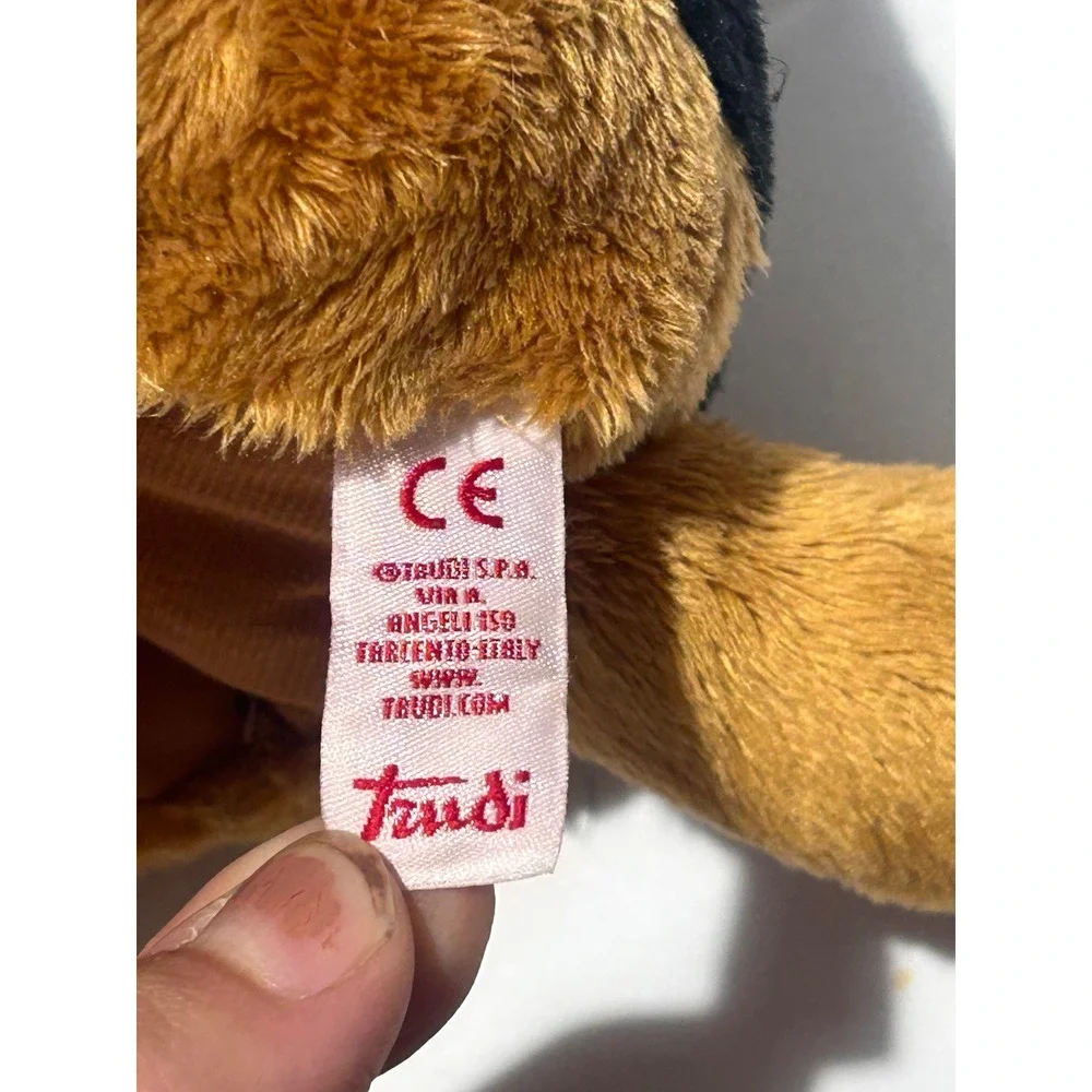 Trudi Roma Beagle Hound Dog Plush Hand Puppet Retired Brown White Black Italy